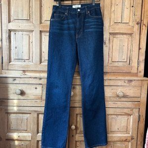 Reformation Dark Blue Boot Cut Jeans 26